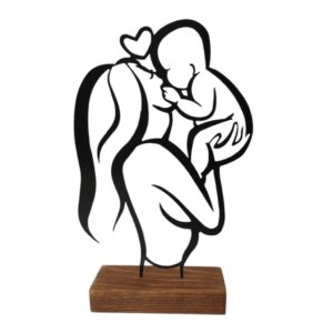 Metall Minimalistische Figur Kunstwerk Skulptur Mutter
