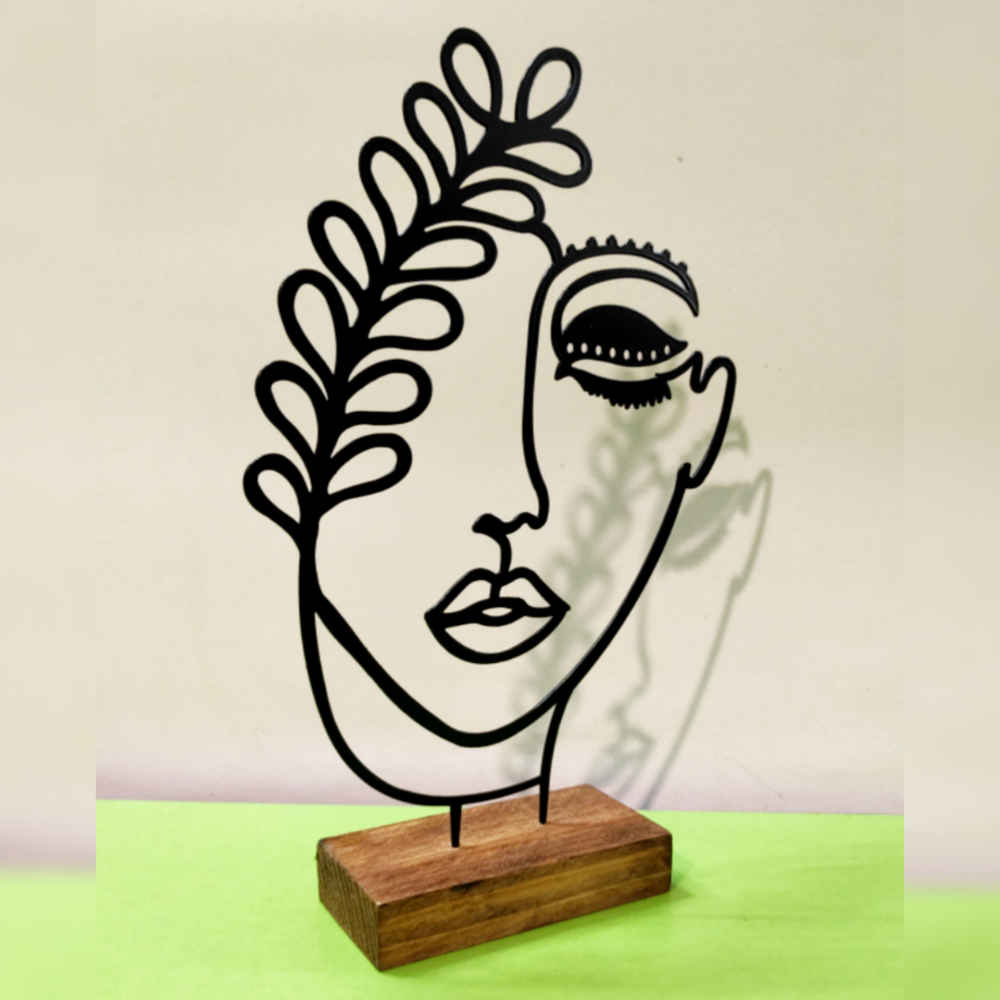 Metall Minimalistische Figur Kunstwerk Skulptur Zan