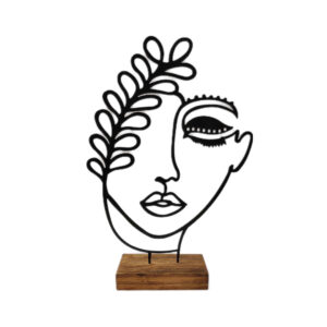 Metall Minimalistische Figur Kunstwerk Skulptur Zan