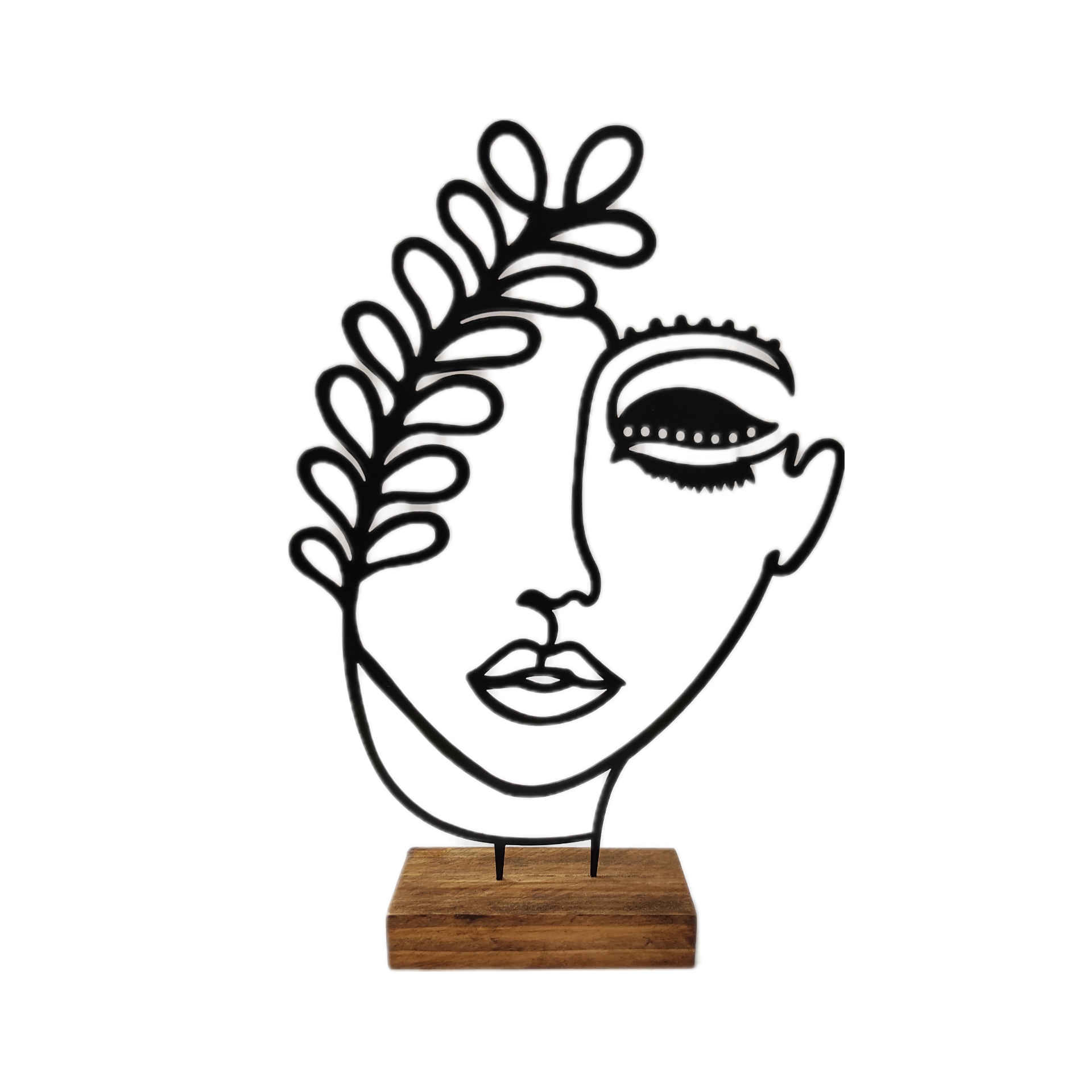 Metall Minimalistische Figur Kunstwerk Skulptur Zan