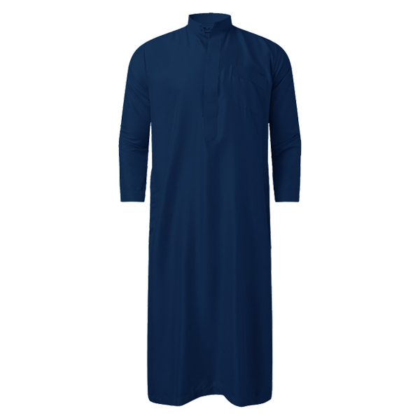 Marineblauer Emirati-Style Dishdasha Thawb für Herren – Traditionelles Arabisches Robe