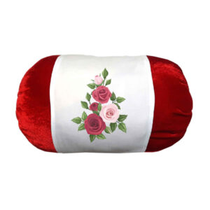 Persisches zylindrisches Kissen mit Samtstoff Blumen