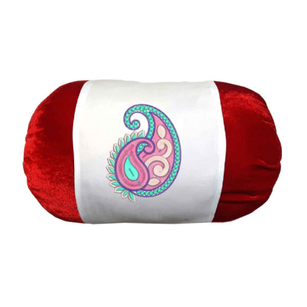 Persisches zylindrisches Kissen mit Samtstoff Angela