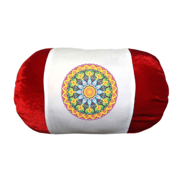 Persisches zylindrisches Kissen mit Samtstoff Sadaf