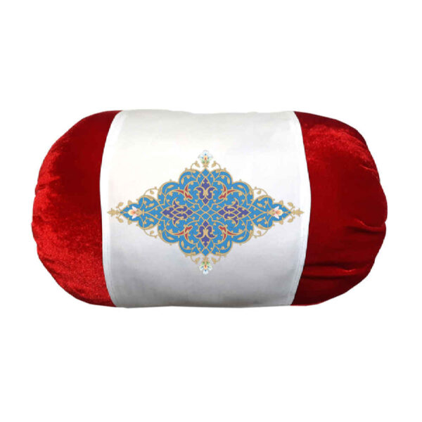 Persisches zylindrisches Kissen mit Samtstoff Sima