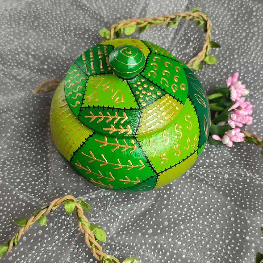 Handgefertigte persische Töpferei-Zuckerschale mit Deckel – künstlerischer Chehel tekeh