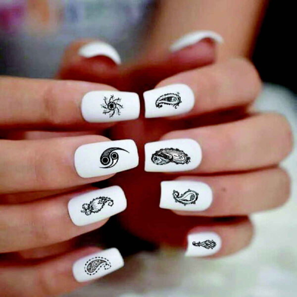 Persische Selbstklebende Paisley-Nagelaufkleber