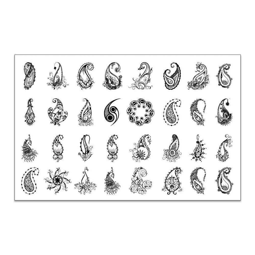 Persische Selbstklebende Paisley-Nagelaufkleber