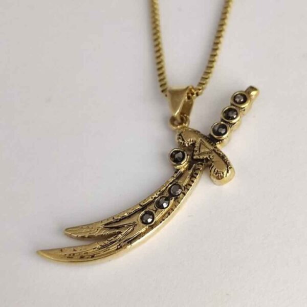 Zulfiqar Schwert Halskette - Islamisches Schwert Halskette Anhänger