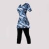 Zweiteiliges Frauen Kurzarm Rash Guard Badeanzug