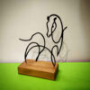 Metall Minimalistische Figur Kunstwerk Skulptur Pferd