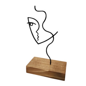 Metall Minimalistische Figur Kunstwerk Skulptur Schönes Mädchen