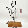 Metall Minimalistische Figur Kunstwerk Skulptur Tulpenblume