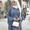 Traditionelle Schmetterlings-Abaya für Frauen – Weiches Baumwollgewebe