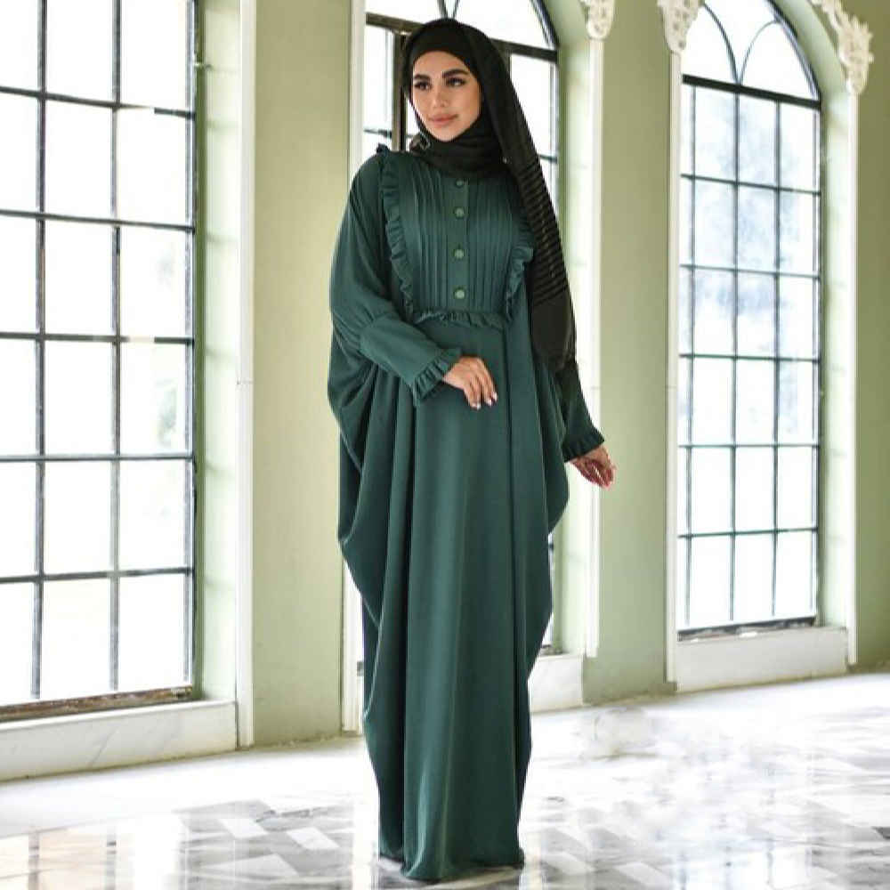 Traditionelle Schmetterlings-Abaya für Frauen – Weiches Baumwollgewebe