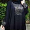 Stilvolle Schmetterlings-Abaya für Frauen – Elegantes & Bequemes Kreppgewebe