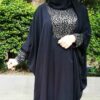 Stilvolle Schmetterlings-Abaya für Frauen – Elegantes & Bequemes Kreppgewebe