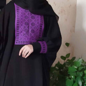 Traditionelle Schmetterlings-Abaya für Muslimische Frauen – Weiches Kreppgewebe