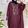 Stilvolle Schmetterlings-Abaya für Frauen – Weiches Kreppgewebe