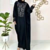 Stilvolle Schmetterlings-Abaya für Frauen – Weiches Kreppgewebe