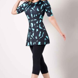 Frauen Kurzarm Burkini Badebekleid Modell Safa