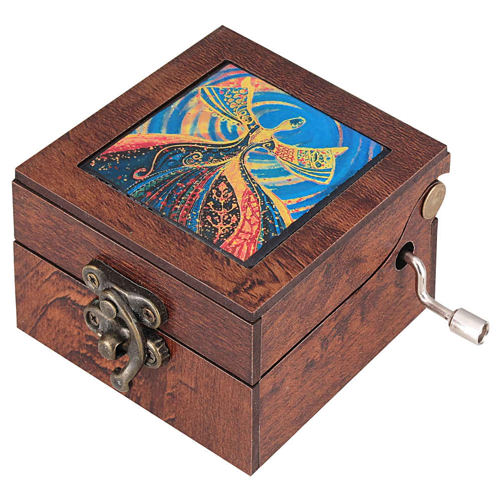Handkurbel-Holz-Musikbox Modell Molana