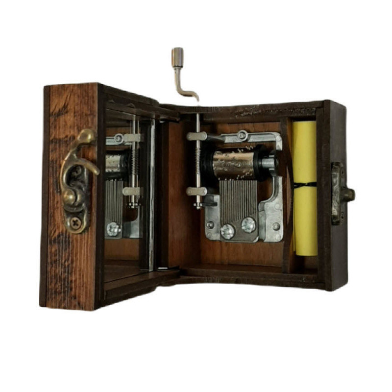 Handkurbel-Holz-Musikbox Modell Sahar