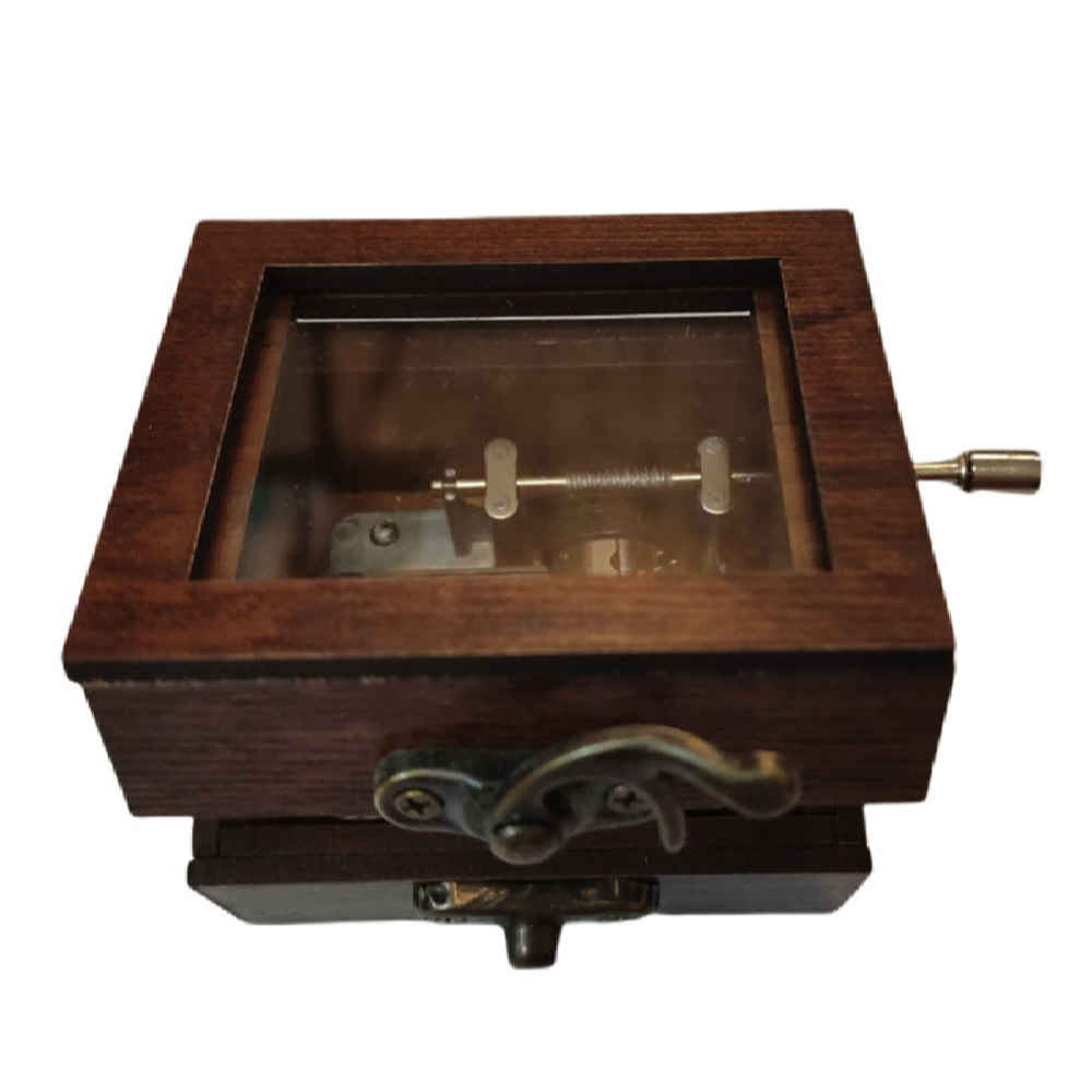 Handkurbel-Holz-Musikbox Modell Melodie
