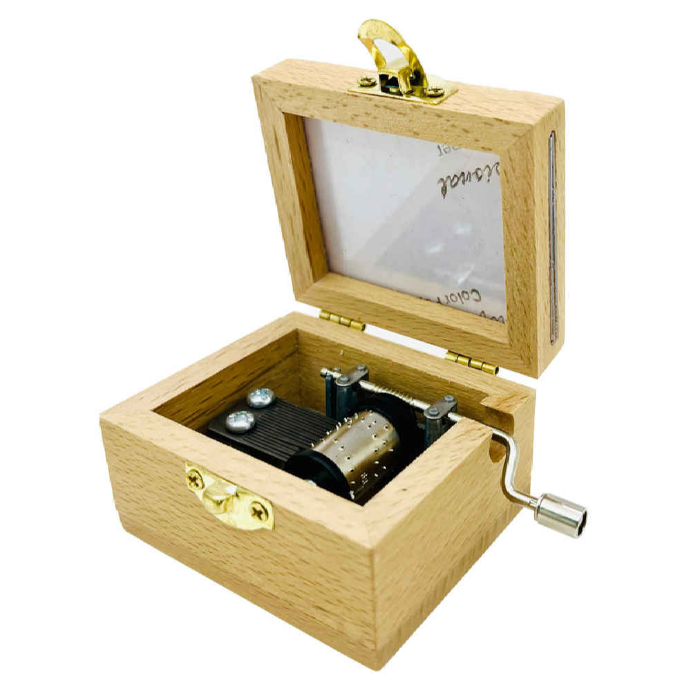 Handkurbel-Holz-Musikbox Modell Sonne
