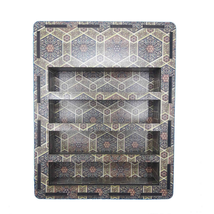 Wandmontiertes Turbah-Halterregal aus Holz - Masjed