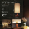 Minimalistische Holz-Tischlampe & Nachttischlampe Handgefertigt mit Weißem Schirm Mitra