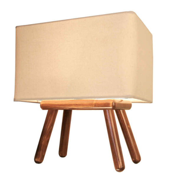 Akzent Holz-Tischlampe Handgefertigt Nastaran