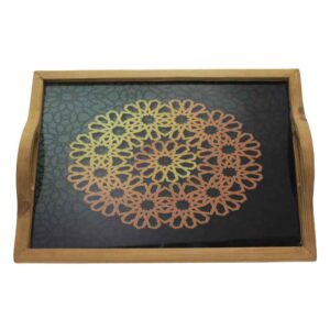 Persisches Holzserviertablett – Mandala | Ideal für Tee, Kaffee & Mehr