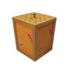 Persisches Holz-Abfalleimer- und Taschentuchbox-Set – Papagei