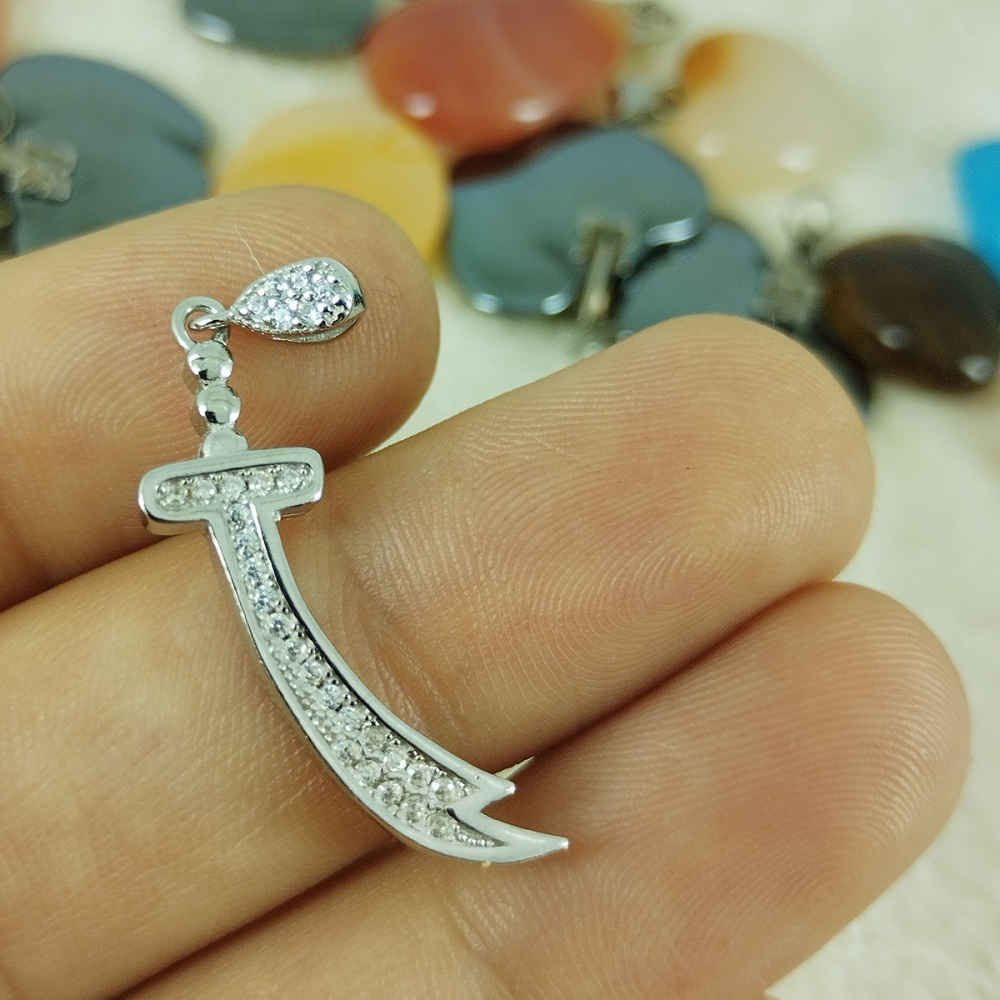 Zulfiqar Schwert Halskette – Islamisches Silber Schwert Halskette von Imam Ali