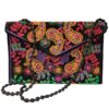 Bestickte Ethnische Samt-Clutch Handtasche - Mit Paisley-Muster