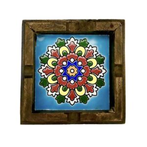 Persischer Holz-Aschenbecher – Traditionelles Kachel-Design Elaheh
