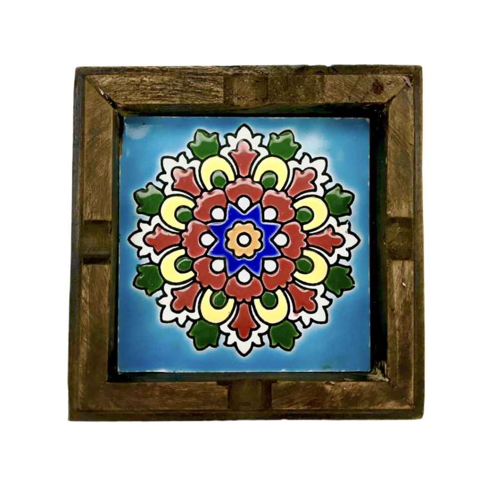 Persischer Holz-Aschenbecher – Traditionelles Kachel-Design Elaheh