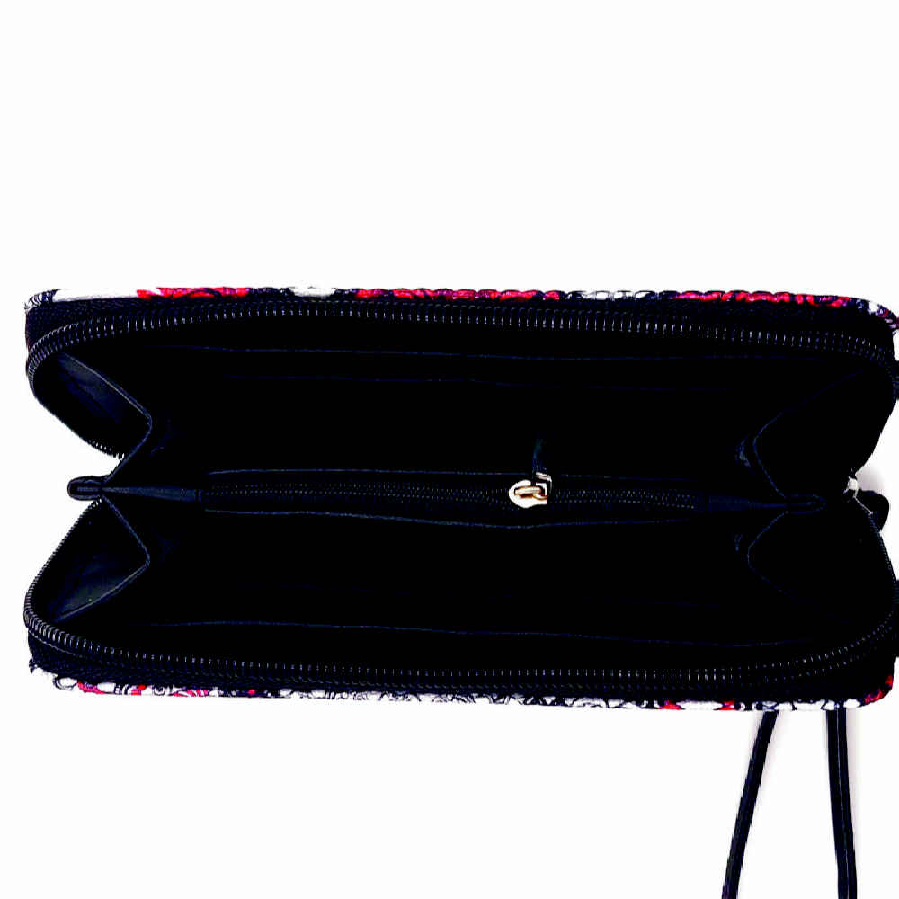 Stoffgeldbörse für Frauen mit persisch inspirierter Kunst – Muster Bahareh