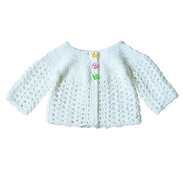 Baby Weißer Strickpullover Modell Nazanin