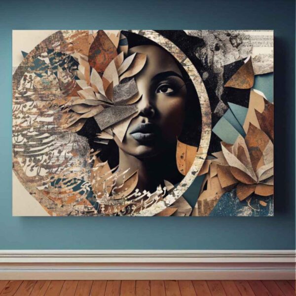 Persischer Kalligraphie-Wandteppich Mädchen