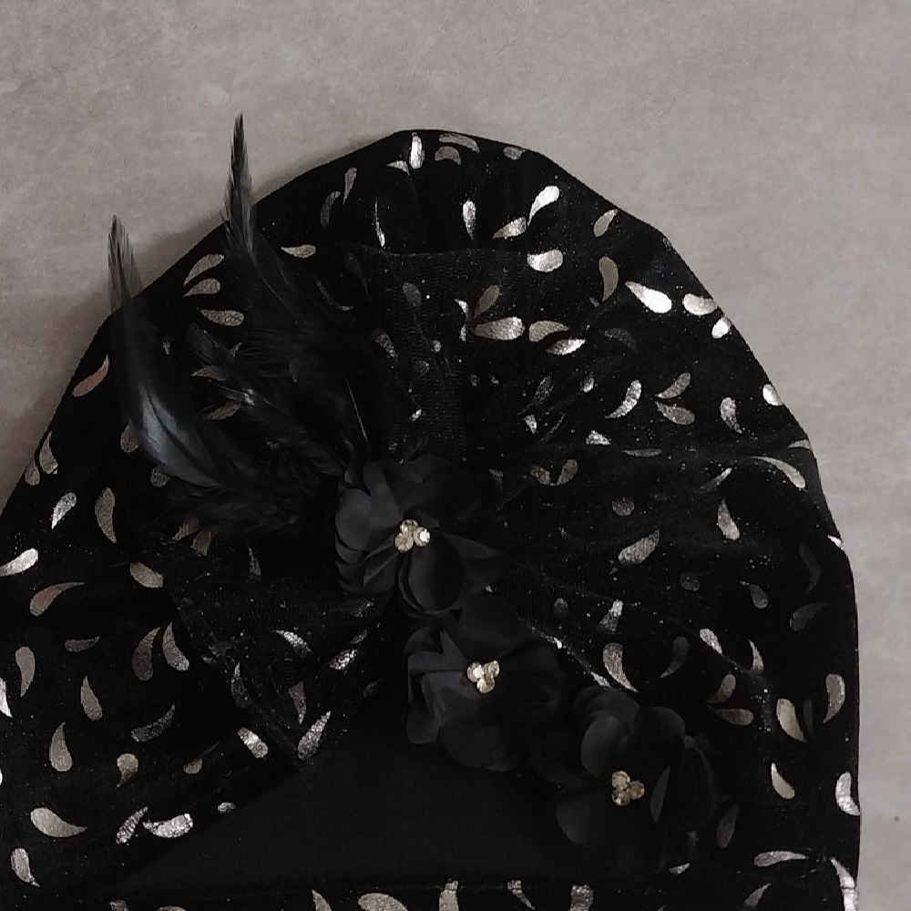 Damen Blumen Turban – Modell Violet