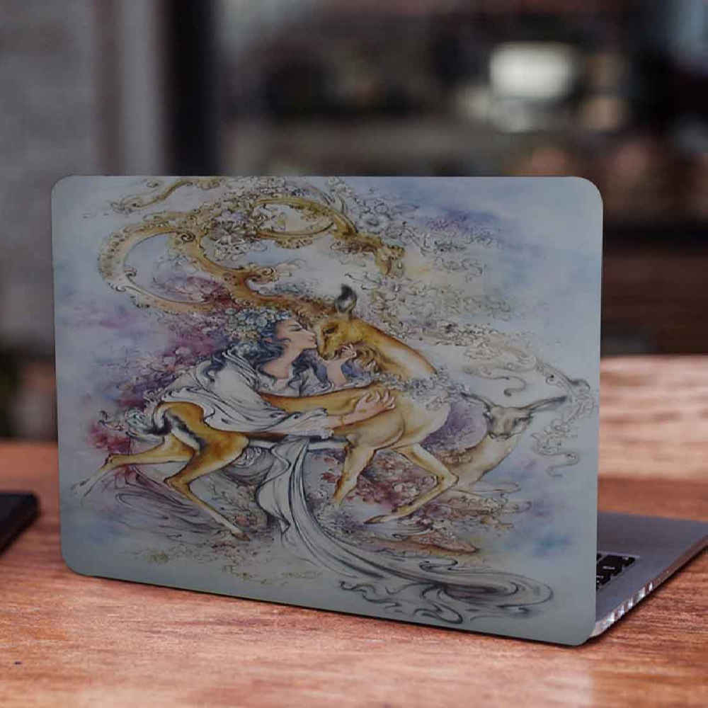 Mädchen & Gazelle Laptop Haut Sticker Dekal