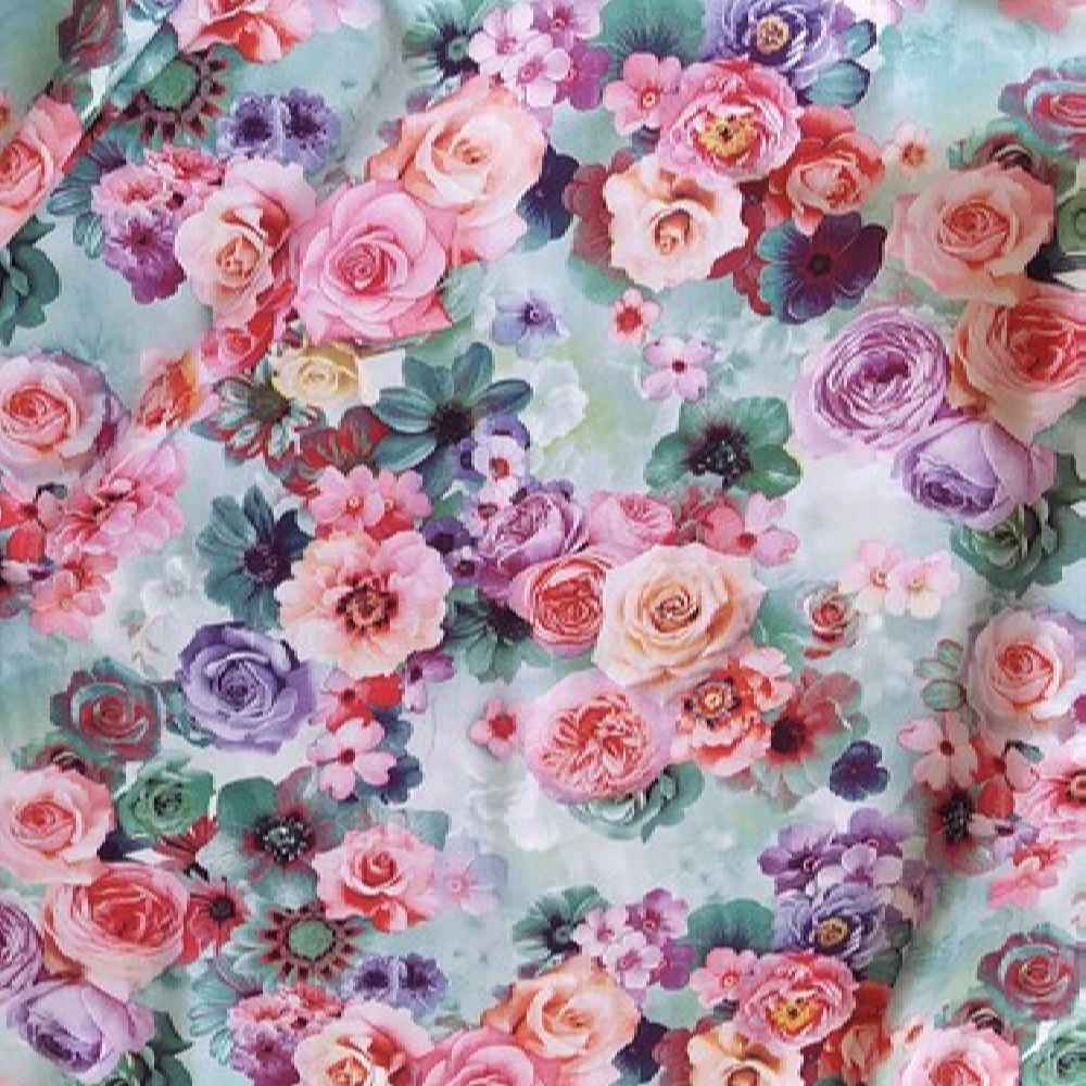 Islamischer Namaz Chador mit Ärmeln für Frauen, ideal für das Gebet – Blumenmuster Sama