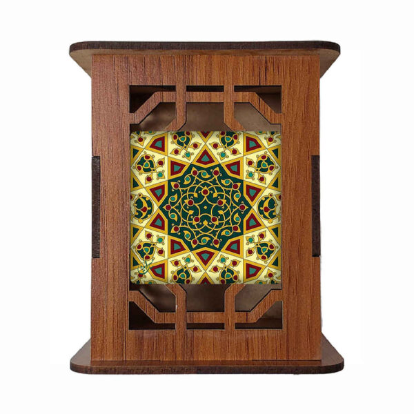 Sonnen Muster – Persisch Inspirierter Holz Stifthalter für den Schreibtisch