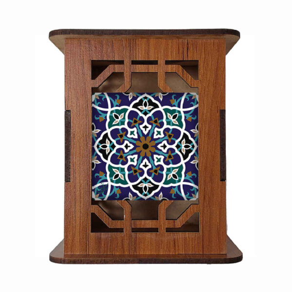 Blaues Design – Eleganter Persischer Holz Stifthalter für Büroräume