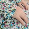 Islamischer Namaz Chador mit Ärmeln für Frauen, ideal für das Gebet - Blumenmuster Helma