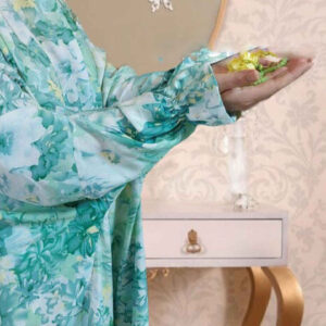 Islamischer Namaz Chador mit Ärmeln für Frauen, ideal für das Gebet – Blumenmuster Rima