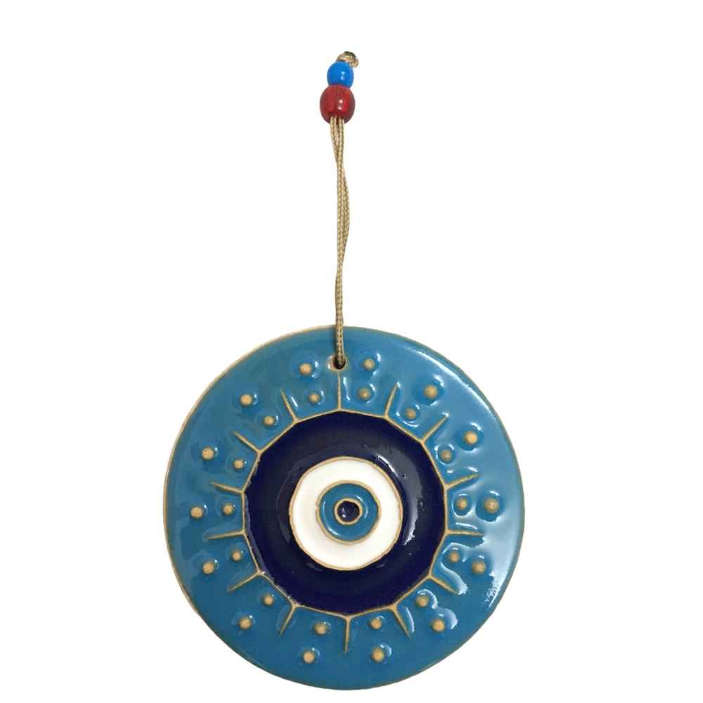Blaues Böses-Auge-Amulett zum Aufhängen Modell Stern