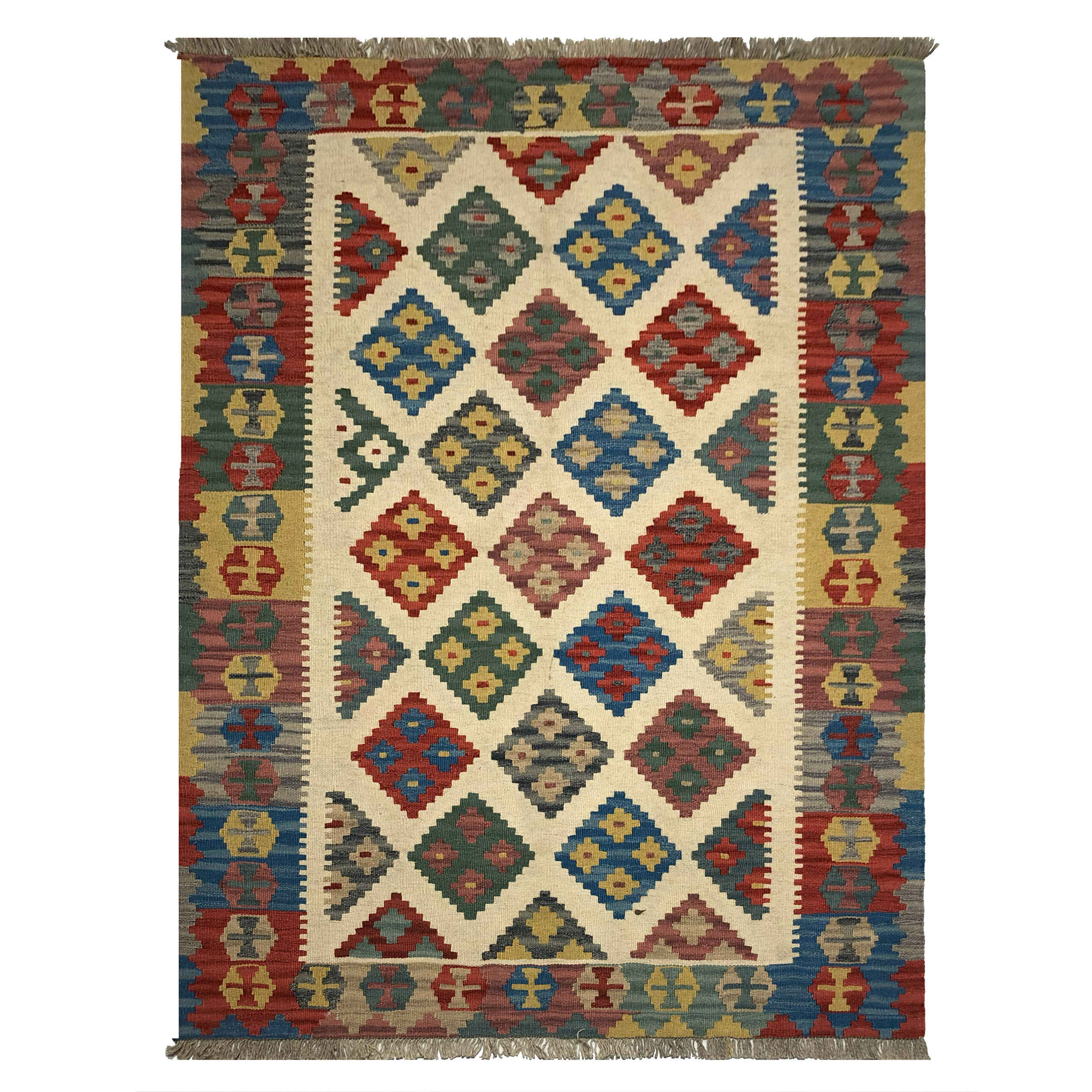 Persischer Woll Kelim Teppich traditionell handgewebt Modell Hamara
